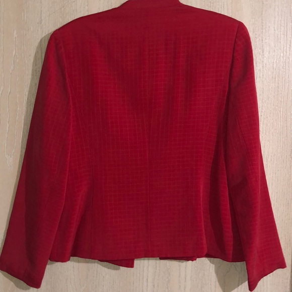 MUST GO PRICING Katherine Kelly Collection Women's Red Kimono Collar Jacket 10 - Picture 5 of 7
